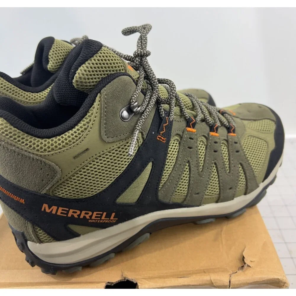 Merrell Men's Accentor 3 Waterproof Mid Hiking Boots Olive Sz. 10 W(EE) New - Picture 3 of 8